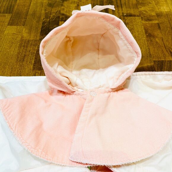 VTG 60s Robe-n-Hood Pink Corduroy Baby Doll Bunting Blanket Vintage Doll Prop - Picture 5 of 16